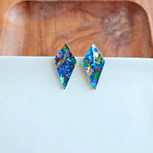 Load image into Gallery viewer, Crystal Studs-Blue Sparkle
