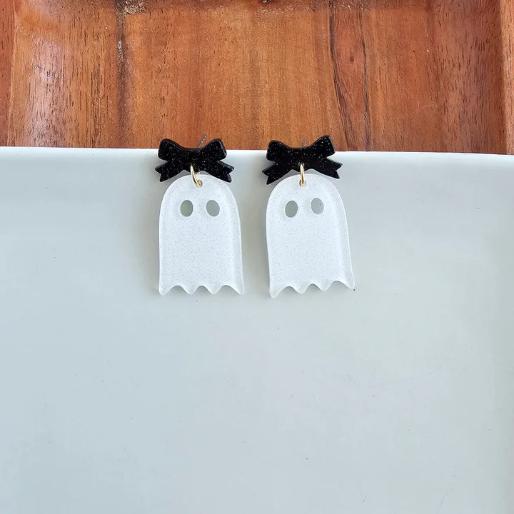 Glitter Ghost Earrings