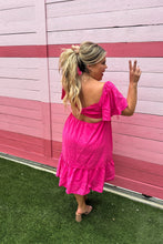 Load image into Gallery viewer, Petunia Pink Bowback Dress
