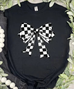 Checkered Bow Tee