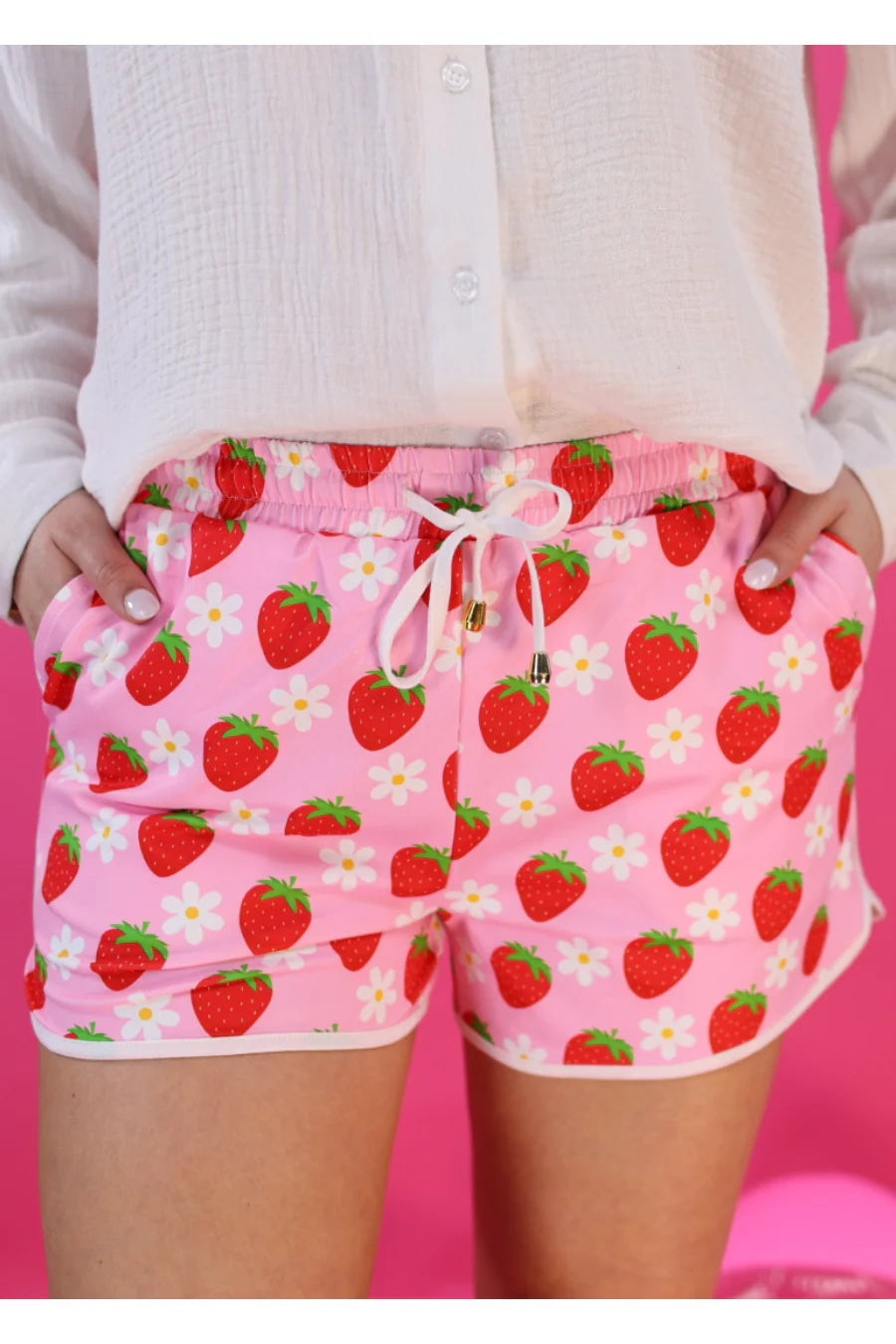 Strawberry Summer Pocket Shorts