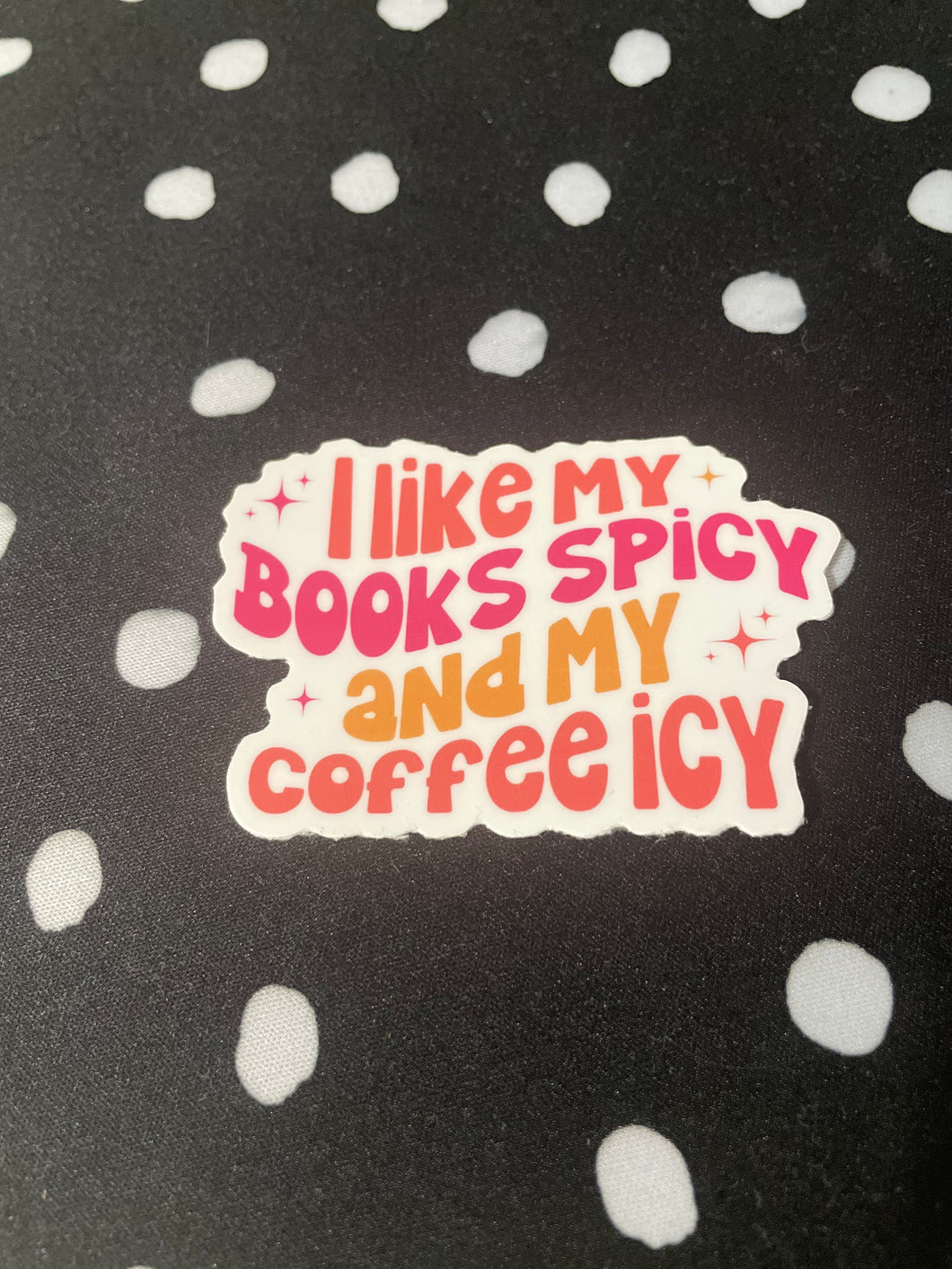 Books Spicy and Coffee Icy Sticker