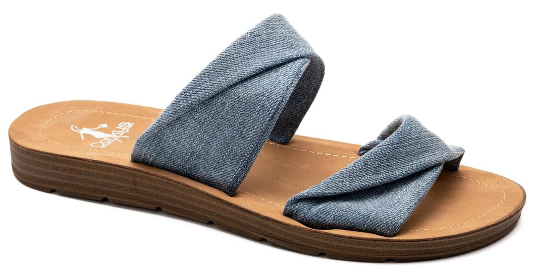 Denim Twist Sandal