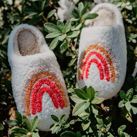 Boho Rainbow Slippers