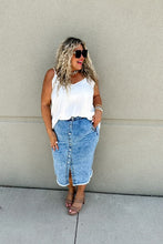 Load image into Gallery viewer, Rock the Day Denim Skirt
