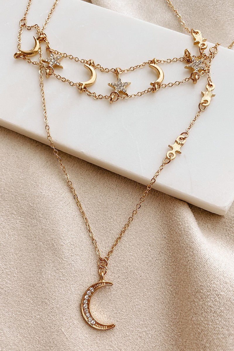 The Gold Moon Multichain Necklaces