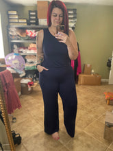 Load image into Gallery viewer, Resort Navy Jumpsuit
