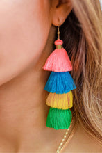 Load image into Gallery viewer, Colorblock Tassel Earrings
