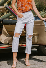 Load image into Gallery viewer, Summer White Distressed Jeans
