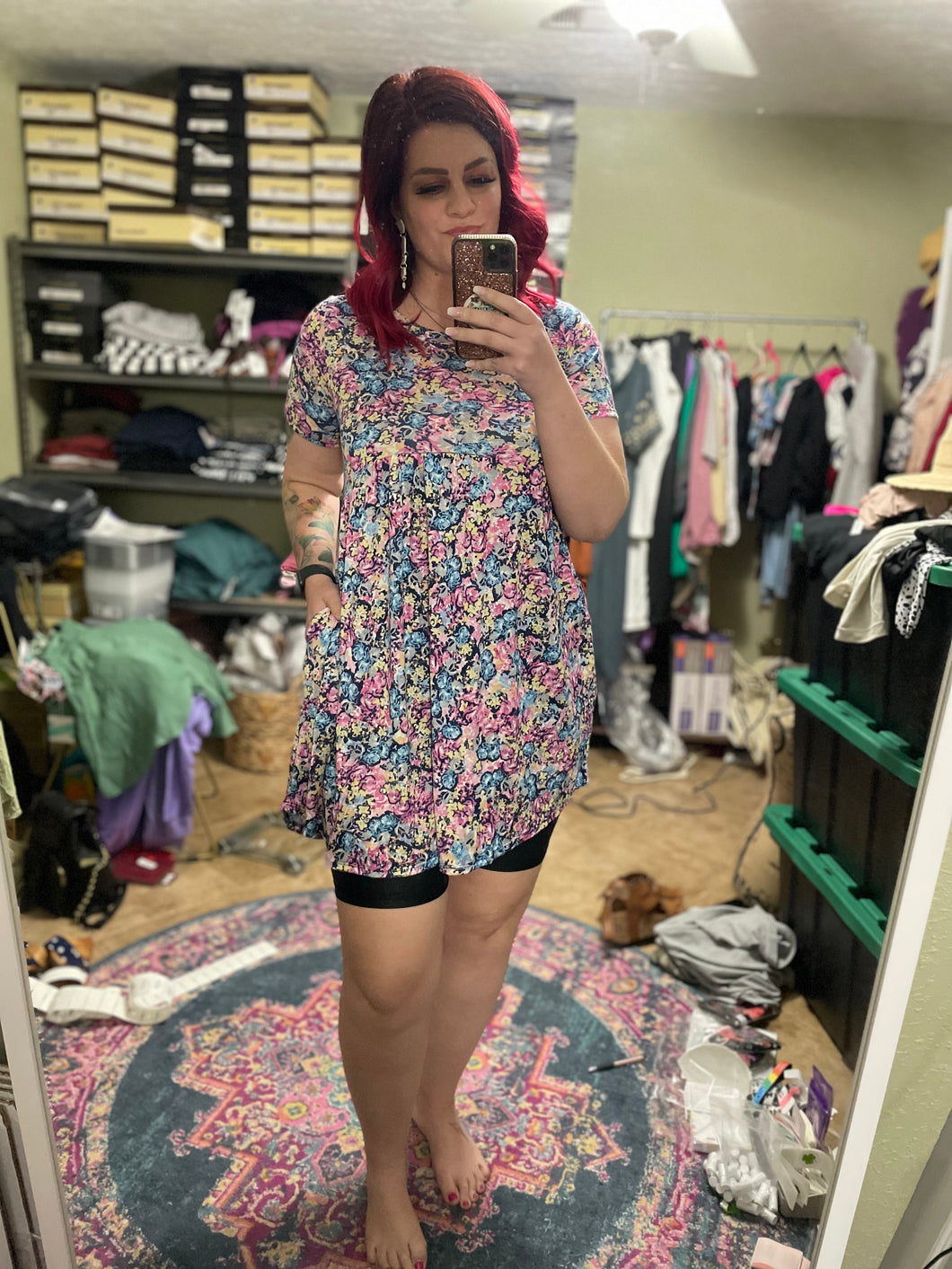 Bright Floral Short Dress
