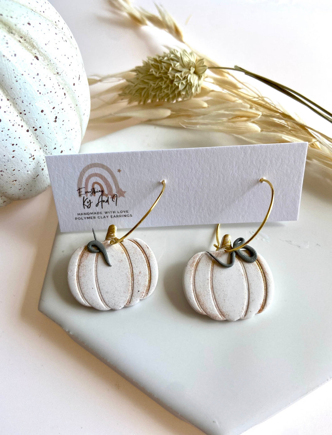 Pumpkin Hoop Earrings