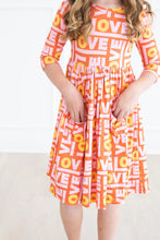 Load image into Gallery viewer, Retro Love Pocket Twirl Dress
