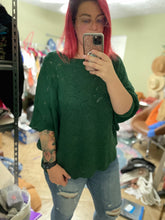 Load image into Gallery viewer, Hunter Green Scalloped Sweater
