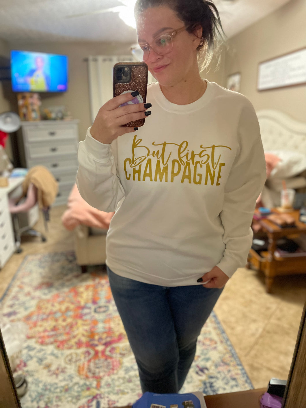 But First, Champagne Sweater